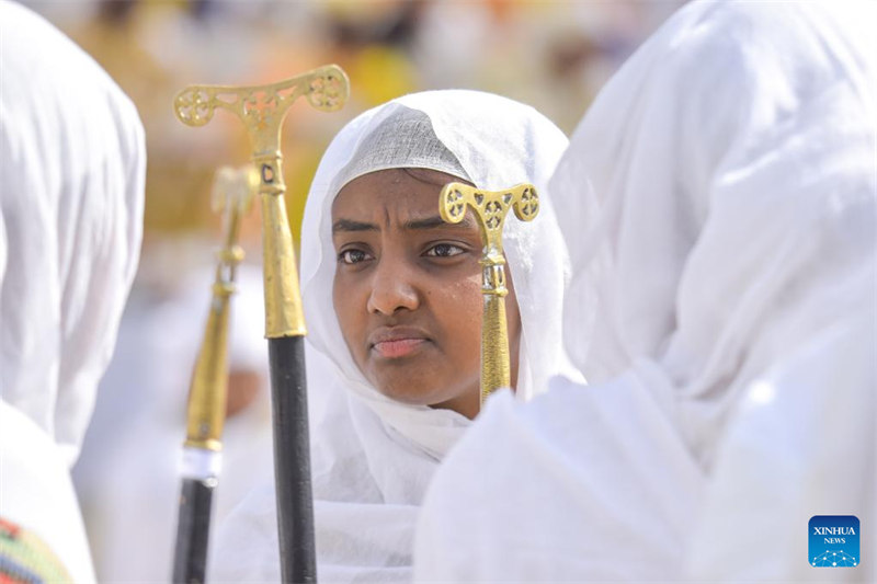 Watu washerehekea Sikukuu?ya Timket huko Addis Ababa, Ethiopia